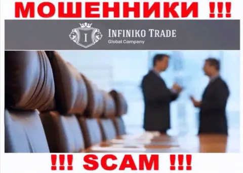 Лица управляющие конторой InfinikoTrade предпочли о себе не афишировать