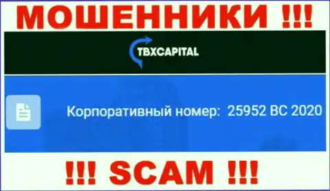 TBX Capital оказывается имеют регистрационный номер - 25952 BC 2020