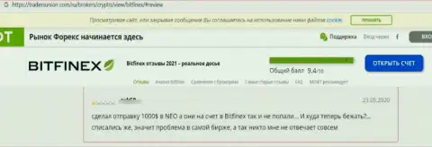 Очередная претензия доверчивого клиента на жульническую компанию Битфайнекс Ком, будьте крайне бдительны