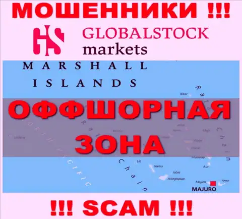 GlobalStockMarkets зарегистрированы на территории - Marshall Islands, избегайте взаимодействия с ними