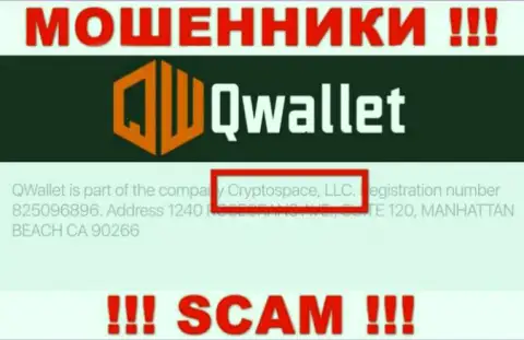 На официальном сайте Q Wallet говорится, что указанной компанией управляет Cryptospace LLC
