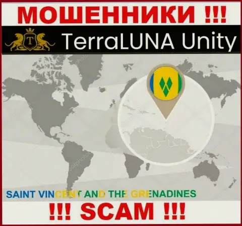 Юридическое место регистрации internet-мошенников TerraLuna Unity - St. Vincent and the Grenadines