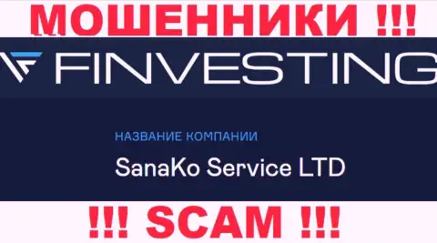 На официальном web-сайте SanaKo Service Ltd написано, что юр лицо конторы - СанаКо Сервис Лтд