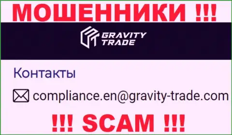 Опасно переписываться с internet мошенниками Gravity Trade, и через их адрес электронной почты - жулики