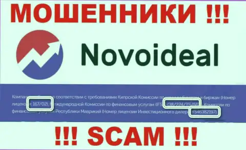 Не имейте дело с компанией NovoIdeal, зная их лицензию, размещенную на интернет-сервисе, Вы не сумеете уберечь собственные вклады
