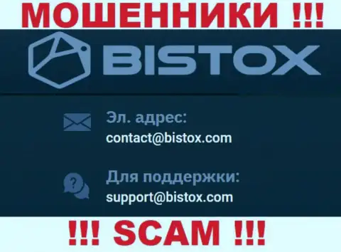 На электронную почту Bistox писать письма слишком рискованно это наглые мошенники !!!