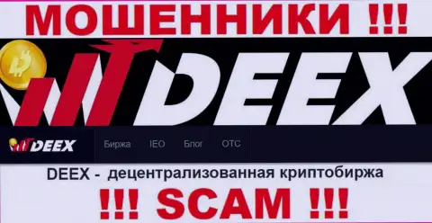 Область деятельности конторы DEEX - это капкан для наивных людей