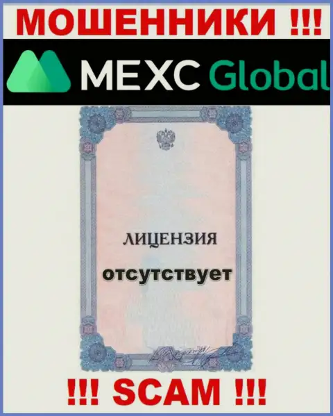У кидал MEXCGlobal на сайте не предложен номер лицензии компании !!! Будьте весьма внимательны