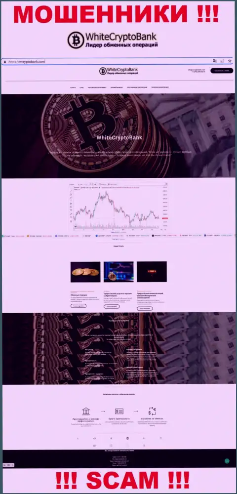 Неправда на страницах ресурса мошенников Вайт Крипто Банк