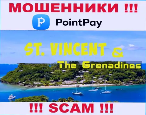 PointPay указали на web-ресурсе свое место регистрации - на территории Kingstown, St. Vincent and the Grenadines