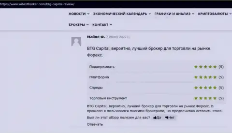 Позитивная публикация о компании BTG-Capital Com на информационном сервисе wibestbroker com