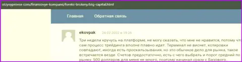 Отзывы о деятельности и услугах организации BTG-Capital Com на сайте otzyvprovse com