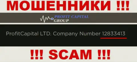Рег. номер Profit Capital Group, который показан разводилами на их веб-сайте: 12833413