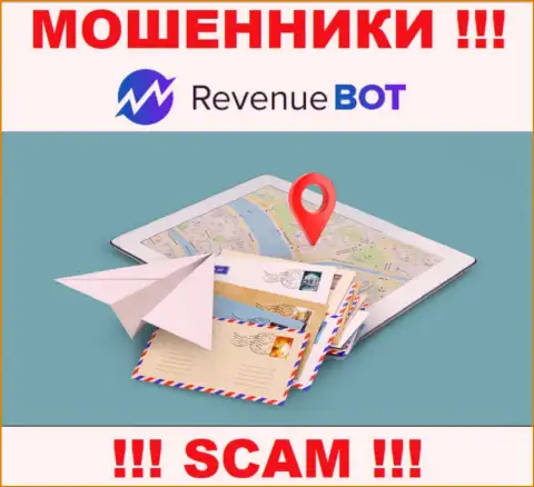 Разводилы Rev-Bot Com не публикуют юридический адрес регистрации конторы - это МОШЕННИКИ !!!