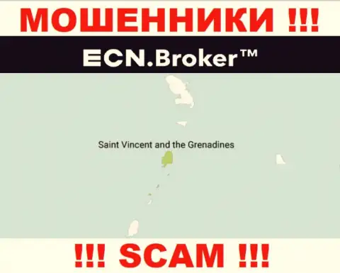 Находясь в офшорной зоне, на территории St. Vincent and the Grenadines, ECNBroker беспрепятственно оставляют без средств клиентов