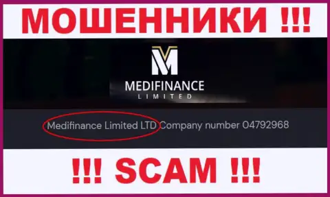 МедиФинансЛимитед Ком вроде бы, как владеет организация Medifinance Limited LTD