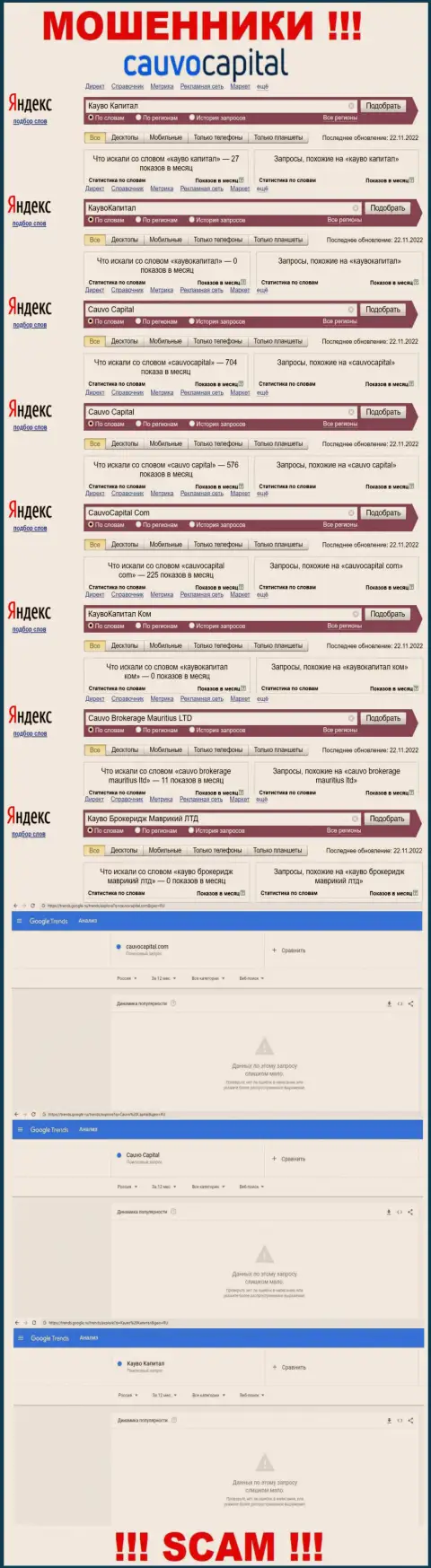 Кауво Капитал - это МОШЕННИКИ, сколько раз искали в поисковиках глобальной сети internet данную организацию