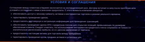 Услуги дилера Зиннейра, представленные в документе Условия и Соглашения на веб-сайте биржи