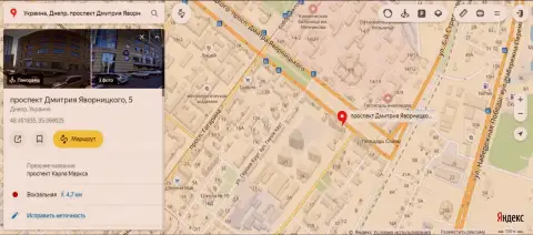 Слитый одним из служащих 770 Capital адрес базирования лохотронной forex компании на Яндекс Картах
